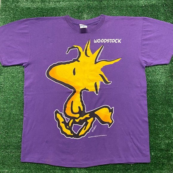 Vintage 80s Essential Peanuts Woodstock Comic AOP T-Shirt